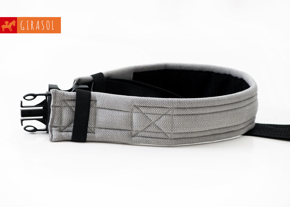 Schnallenhüftgurt Grau Fischgrat