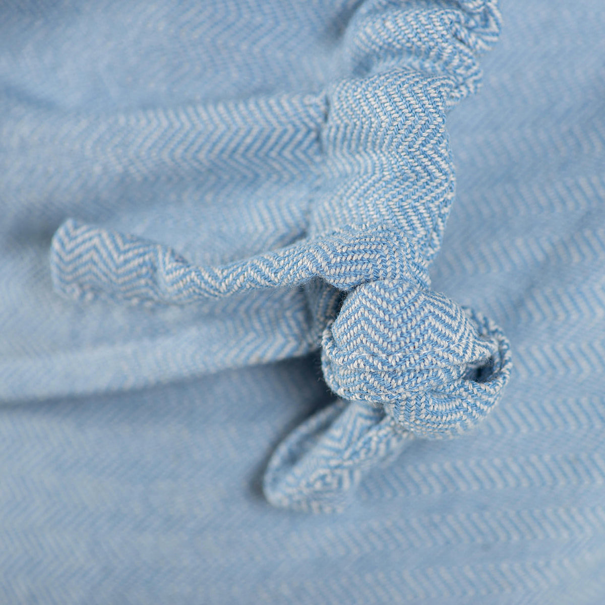 MySol Light Blue Tweed recycled cotton Detail Kopfstütze